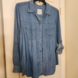Denim tunic shirt